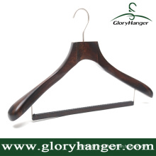 Pour Fashion Display Deluxe Wood Suit Hanger with Locking Bar